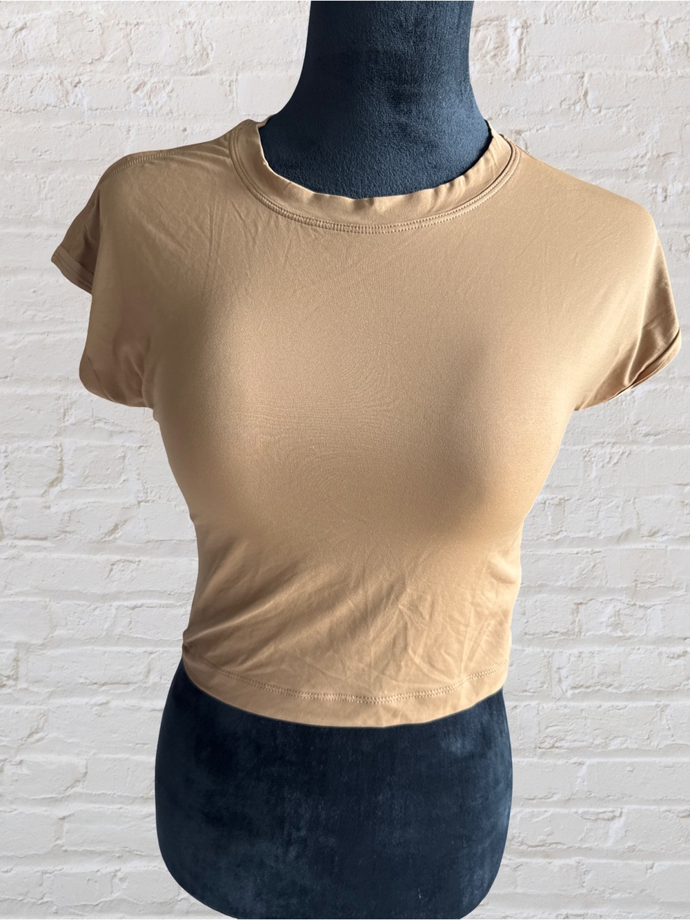 FP Movement by Free People Short Sleeve Crop Top - Tan